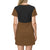 Uniquely You Womens T-Shirt Dress / Half Curve Black - Brown
