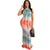 2023 Sexy Tie Dye Striped Print Sleeveless Mermaid Dress