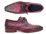 Paul Parkman Lilac Genuine Ostrich Derby Shoes (ID#66CC44)