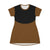 Uniquely You Womens T-Shirt Dress / Half Curve Black - Brown