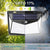 2Pcs 208 LED Solar Lights Outdoors Waterproof Motion Sensor Security
