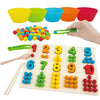 Wooden Numbers and Balls Math Board - Kid's Learning