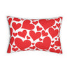 Decorative Valentine Throw Pillow, Love Red Hearts Pattern