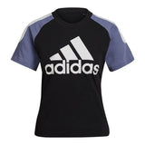 T-shirt à manches courtes pour femme Adidas Sportswear Colorblock Noir