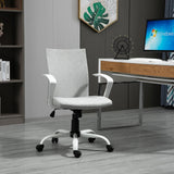 Vinsetto Office Chair Linen Swivel Computer Desk Office Chair  Study