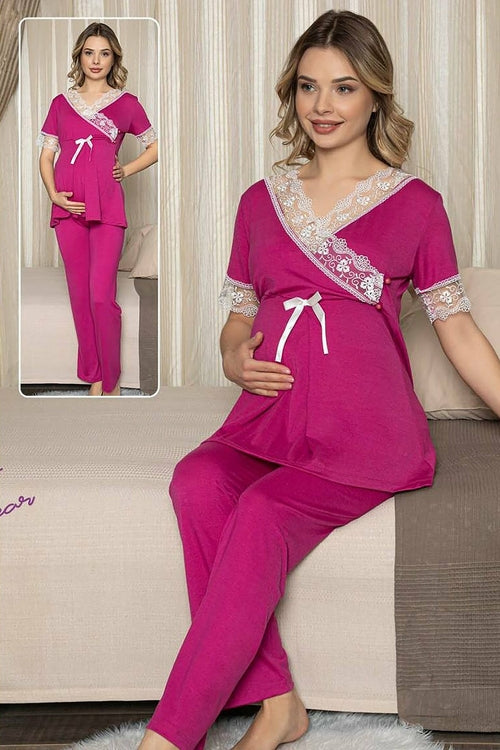 Shopymommy 47194 Maternity & Nursing Pajamas