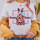 Easter Bunny Tee T-shirt en coton personnalisé unisexe - Imprimé