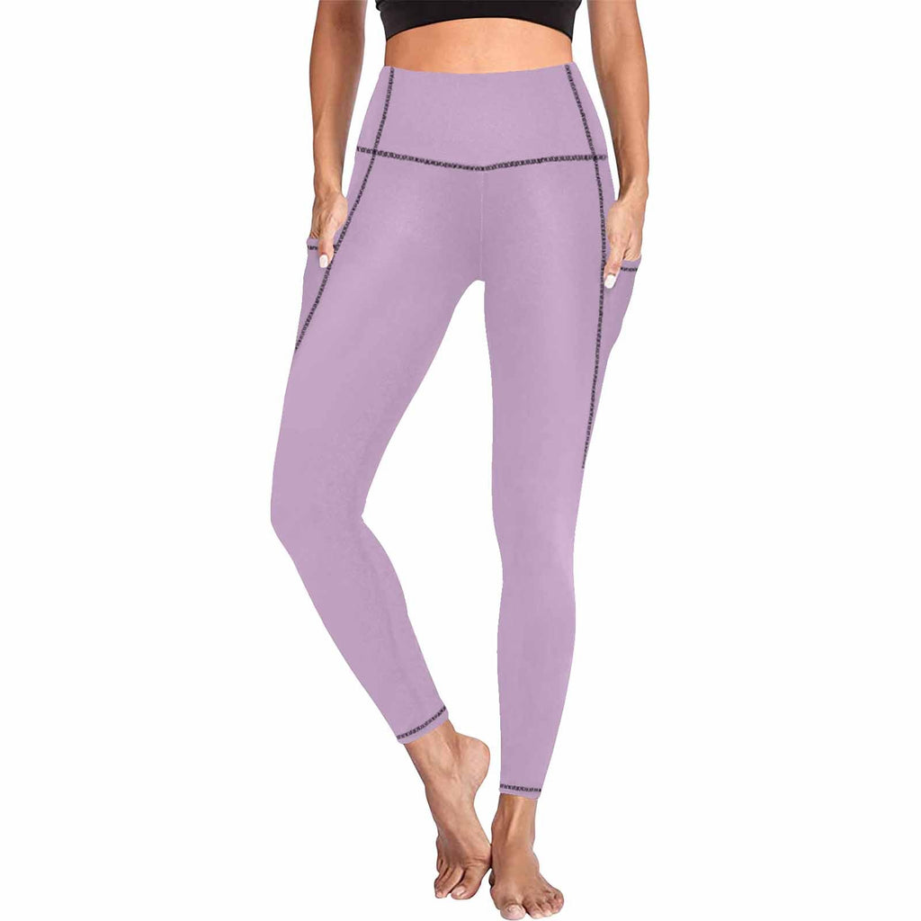 Uniquely You Womens Leggings with Pockets - Fitness Pants /  lilac
