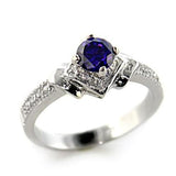Rhodium 925 Sterling Silver Ring with AAA Grade CZ  in