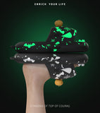 Halloween And Christmas Shoes Ins Luminous Shark Slippers Couple Men Women House Shoes Non-slip Bathroom Slippers Home