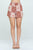 Ditsy floral smock waisted flared shorts