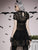 Gothic Mock Neck Lace Dress Halloween Costume Without Gloves