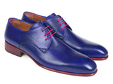 Paul Parkman Bleu Chaussures derby peintes à la main (ID#633BLU13)