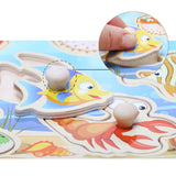 Véhicule de dessin animé de puzzle en bois de jouets de bébé