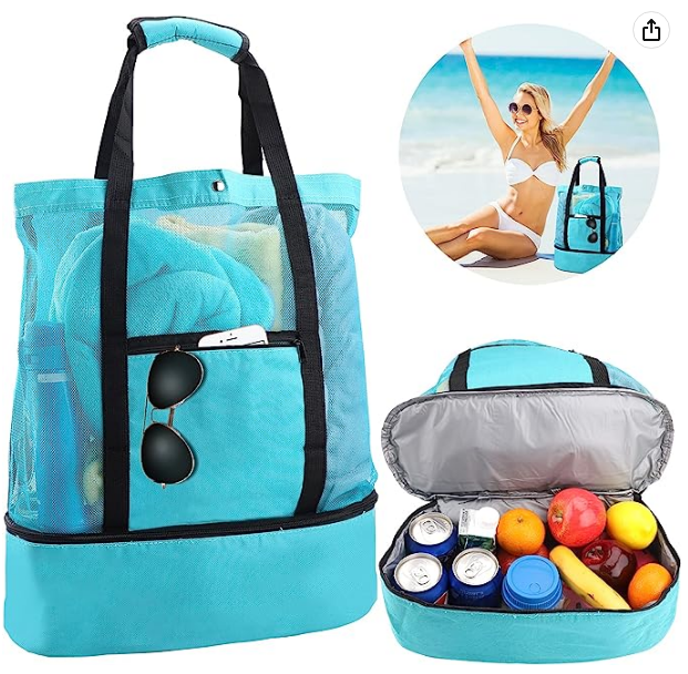 High Capacity Mesh, Transparent Summer Beach Bag