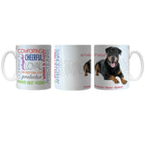 Tasse à café pour animaux de compagnie 11oz Rottweiler