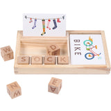 Wood Spelling Words Game Kids Early Education