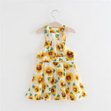 Cute Infant Baby Girls Dress Summer Sunflower