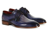 Paul Parkman Chaussures derby peintes à la main bleu et bleu marine pour hommes (ID#PP2279)