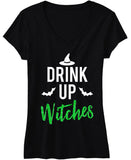 DRINK UP WITCHES Chemise d'Halloween avec imprimé pailleté vert