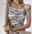 Fashion Zebra Print Dress Suits Women Summer Beach Dress Sets Boho