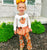 Girls Orange Pumpkin Autumn Floral Thanksgiving Tunic