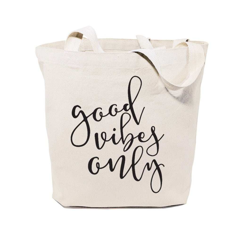 Good Vibes Only Cotton Canvas Tote Bag