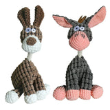Fun Pet Toy Donkey Shape Corduroy Chew Toy