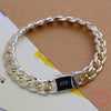 Men's Jewelry Bracelet Pulsars Silver Color 10mm Width 20cm Thick Exquisite Fashion