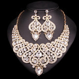 Baroque Bridal Jewelry Set for Wedding Crystal Statement Necklace Earring