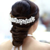 Wedding Headband for Bride White Crystal Hairband