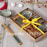 Chinese wind ceramic tableware set Japanese style dishes with gift boxes