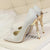 2023 Women pumps Sexy Pointed toe Luxury Metal high heels shoes