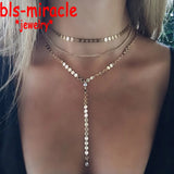 Jewelry accessories gold color Multiple layers Necklace for couple4