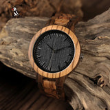 relogio masculino BOBO BIRD Wood Men Watch Zabra Wooden Timepieces Quartz Watches