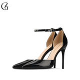 GOXEOU Women's Pumps Patent Leather High Heels