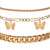 Chain and Butterfly Bracelet Set 18K Gold Plated Bracelet - 3 Piece