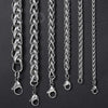 Devisee Stainless Steel Necklace For Men Wheat Link Chain  3/4/5/6/8/10mm Men's Jewelry