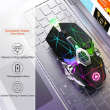 2.4G Wireless Mouse 1600DPI  USB Wireless Silent Mouse LED Backlit Optical Ergonomic Mouse