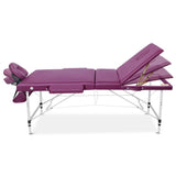 Zenses Table de massage portable en aluminium à 3 plis Beauté du lit de massage