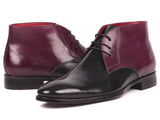 Paul Parkman Men's Chukka Boots Black & Purple (ID#CK68H1)