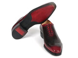 Paul Parkman Goodyear Welted Chaussures Oxford rouges et noires pour hommes