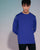 Dino Embroidered Long Sleeved T-Shirt Electric Blue