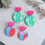 AENSOA Unique Colorful Abstract Pattern Polymer Clay Earrings