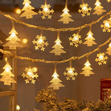 Guirlande lumineuse LED flocon de neige pour arbre de noël, bannière, décoration de noël 2023