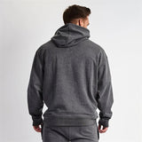 New Cotton Pullover Hoodie Loose Solid Color Streetwear Casual Menswear
