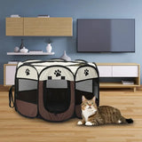 Portable Foldable Pet Tent Kennel Octagonal Fence Puppy
