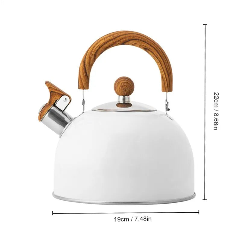 1pc 2.5/3L Liter Stainless Steel Whistle Kettle Thickened Kettle Gas Induction Cooker