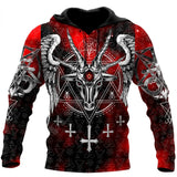 Men's Hooded Sweater Red Devil