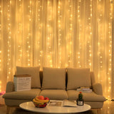 Guirlande de rideau LED de 3M, guirlande de lumières féeriques avec télécommande, guirlande de nouvel an, décoration de noël, décoration de fête de mariage.